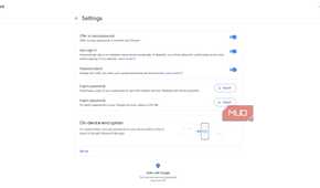 Google online password manager settings