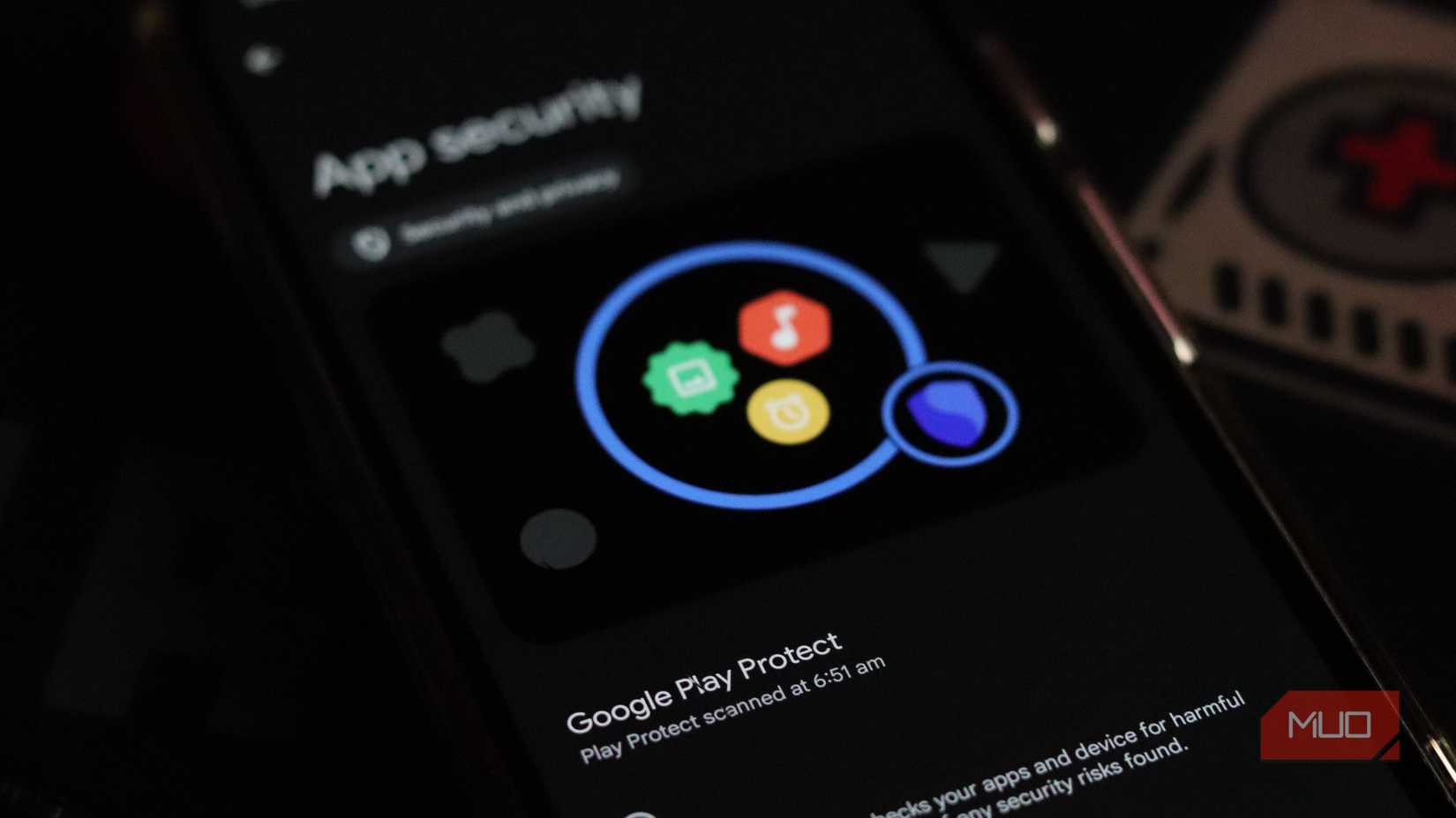 Google Play Protect setting menu.