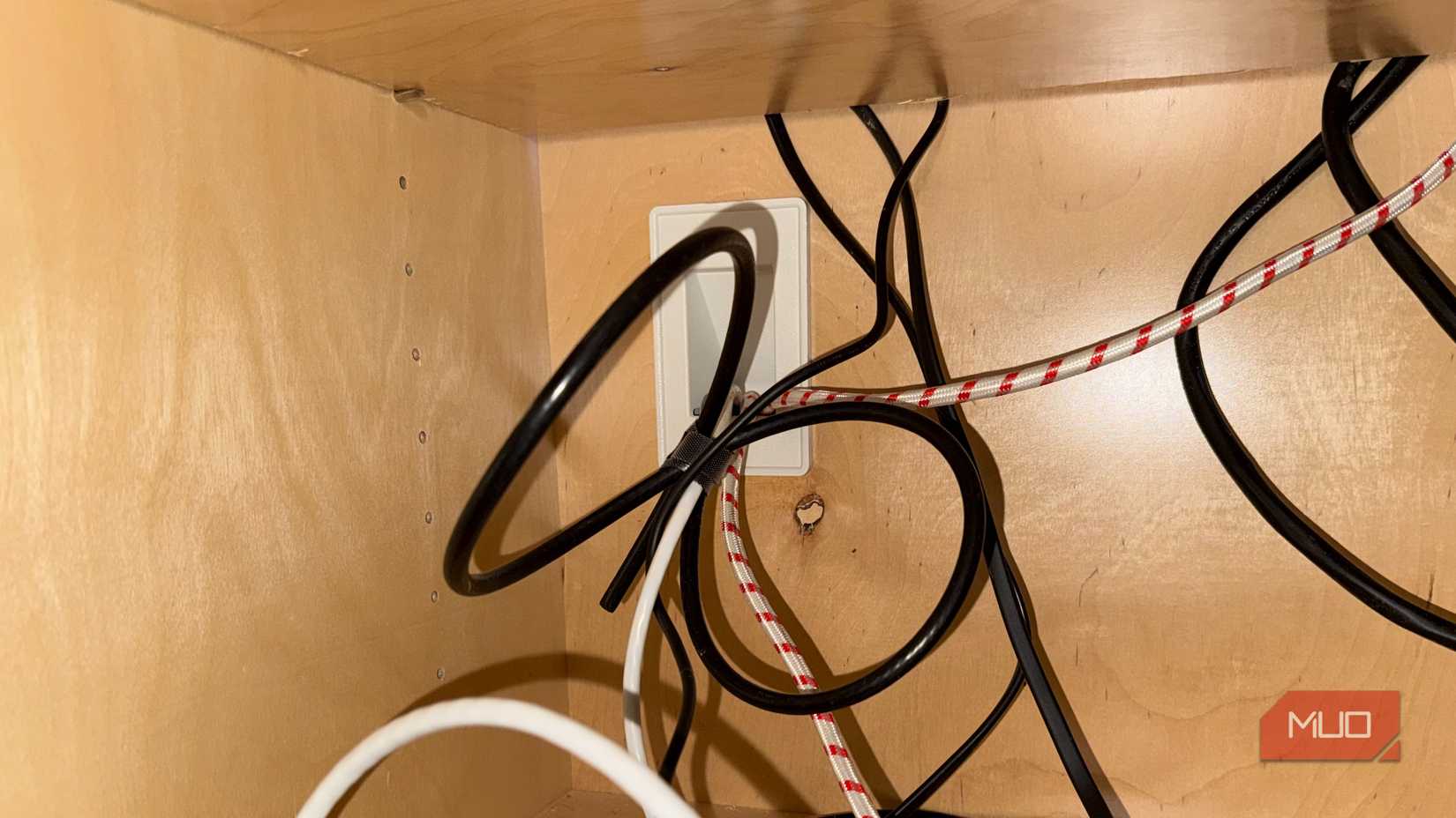 HDMI cable pass through wall plate inside cabinet
