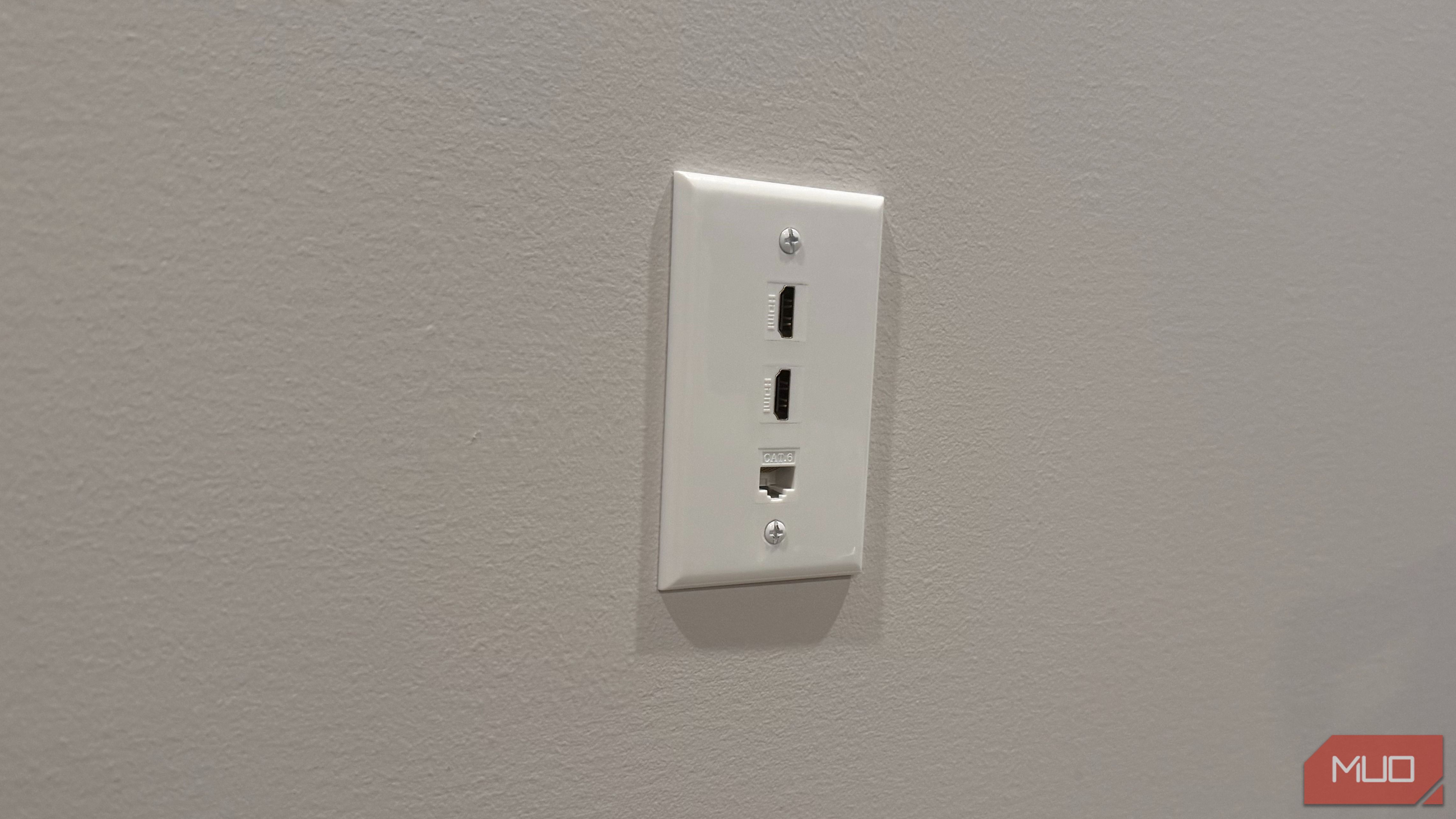 HDMI wall plate with ethernet