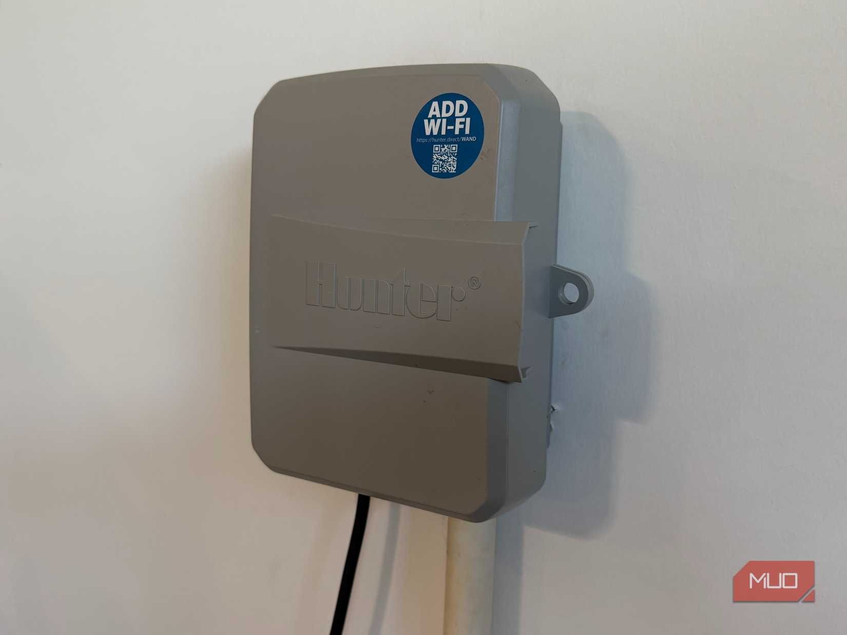 hunter hydrawise sprinkler controller with cover closed