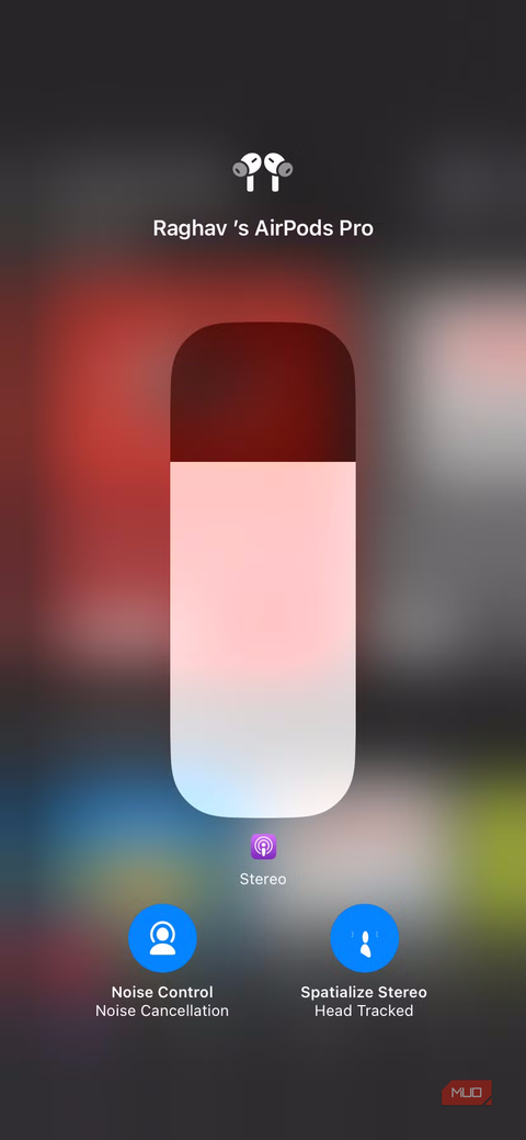 ios airpods volume slider.