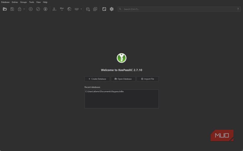 KeePassXC Password manager