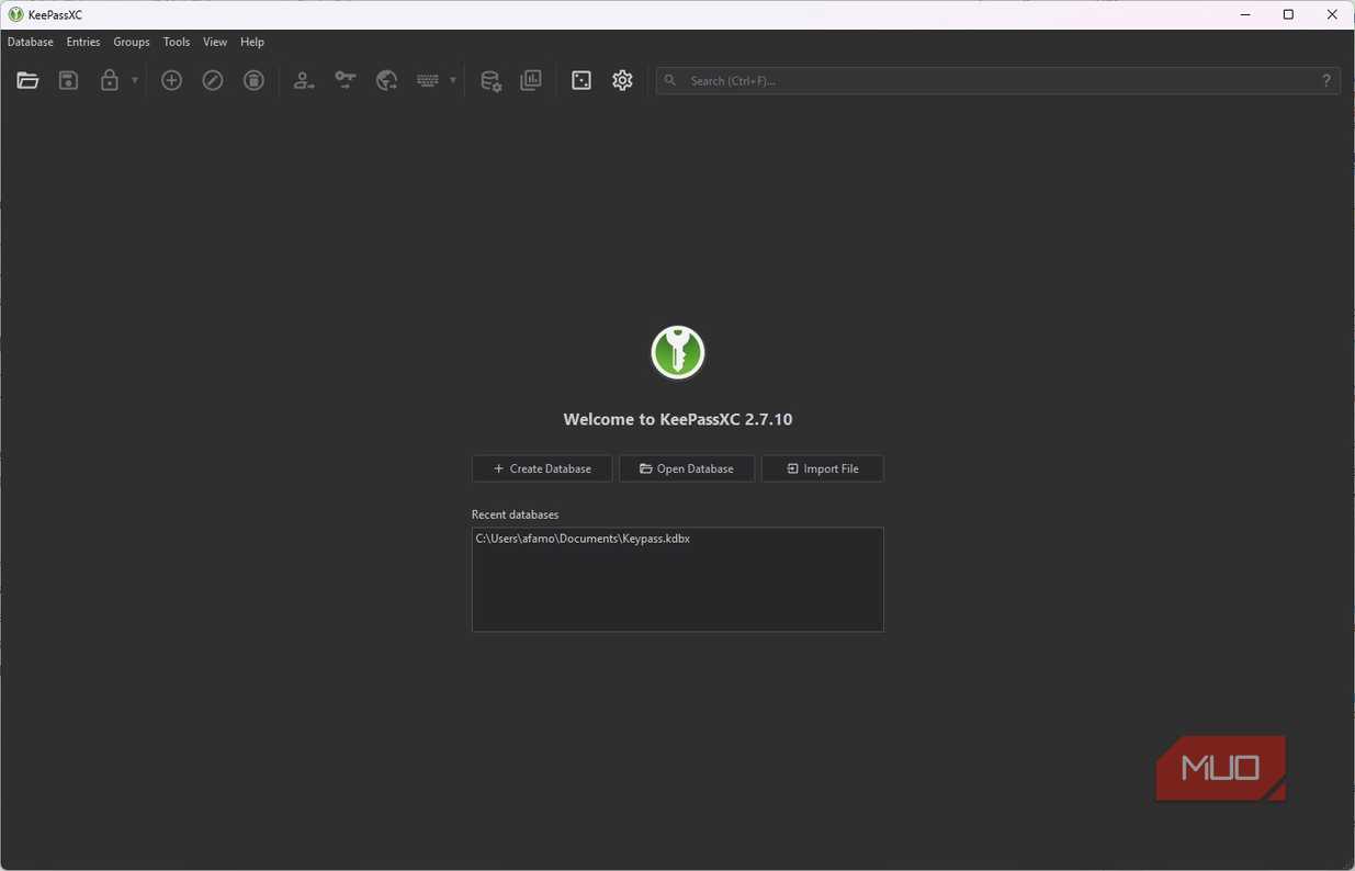 Портативный KeePassXC Портативная версия приложения KeePassXC