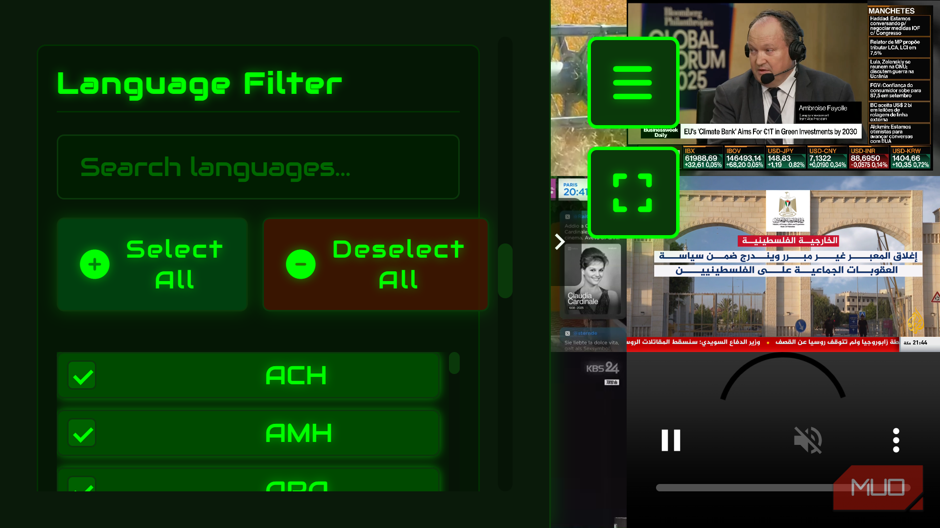 I use this website to stream live channels from around the world for free