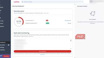 LastPass password manager security dashboard