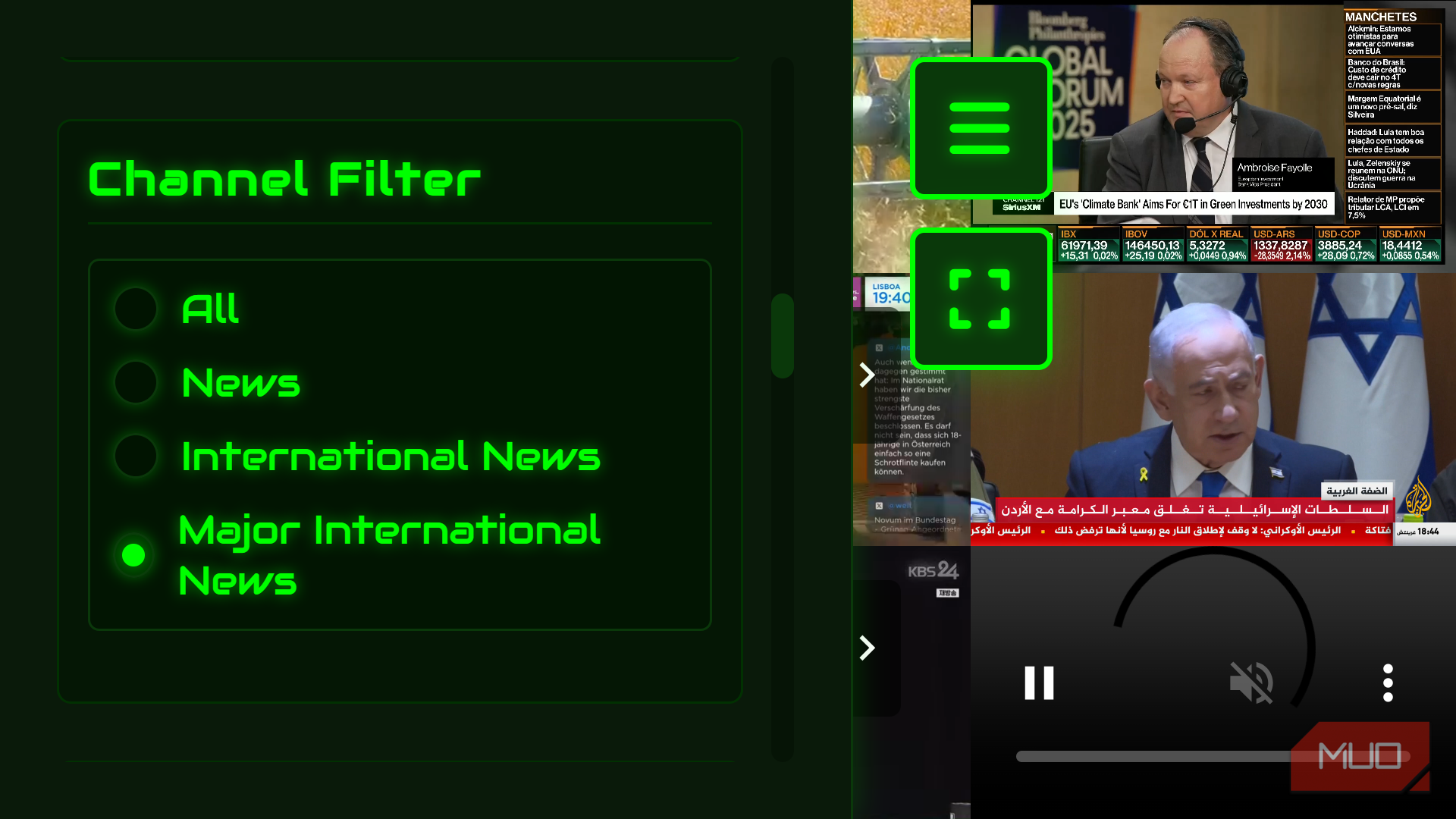 I use this website to stream live channels from around the world for free