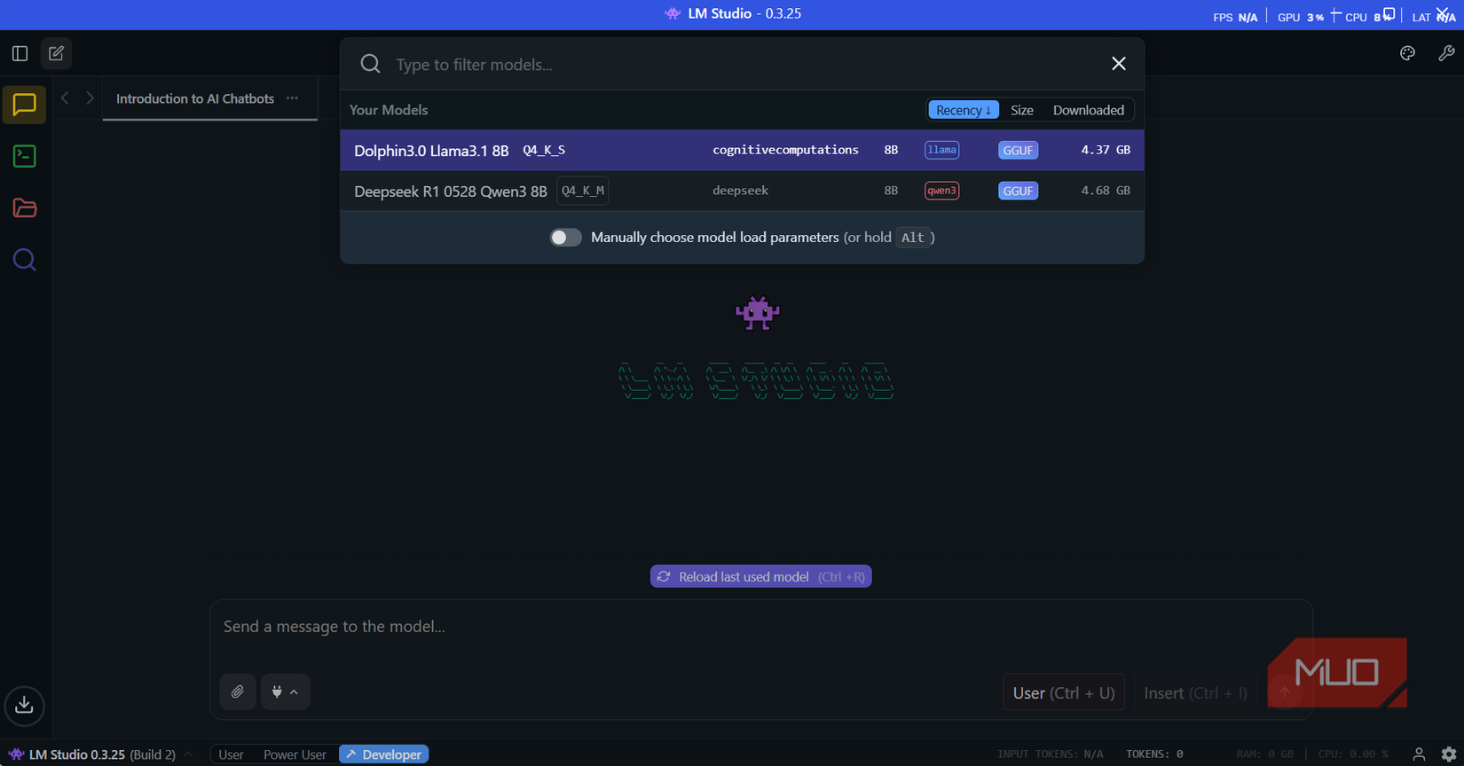 Load Dolphin3 in LM Studio