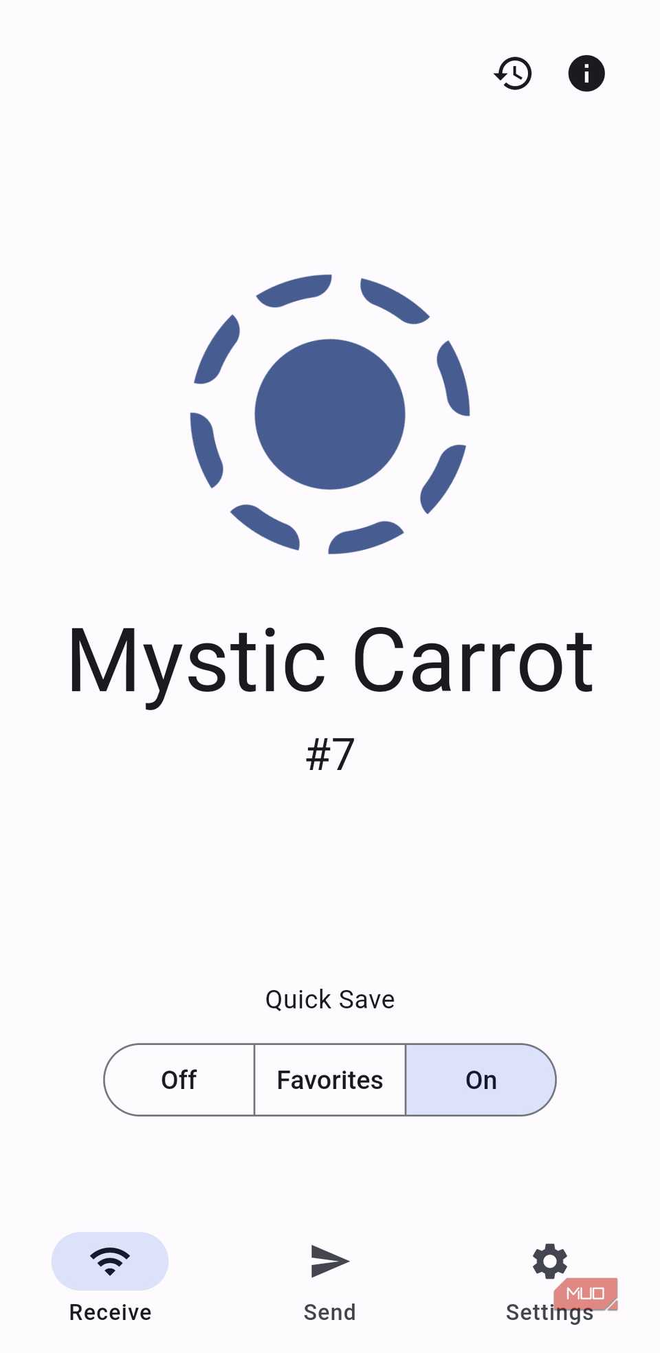 LocalSend app home page on Android