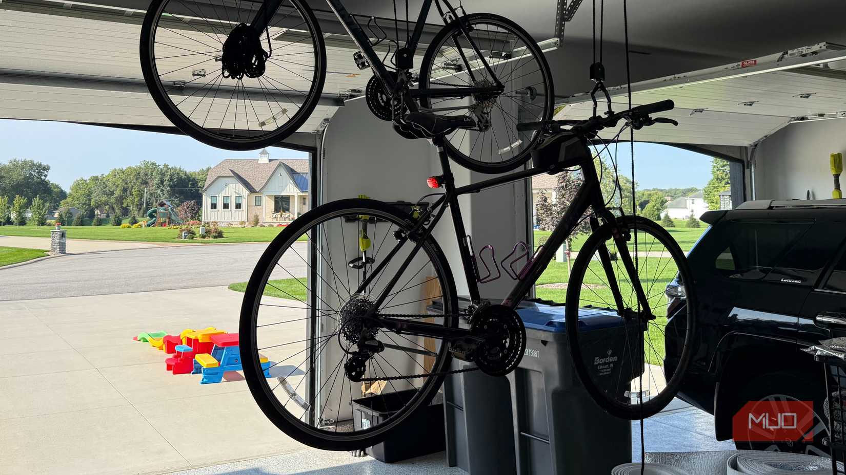 lowering bike from ceiling mount
