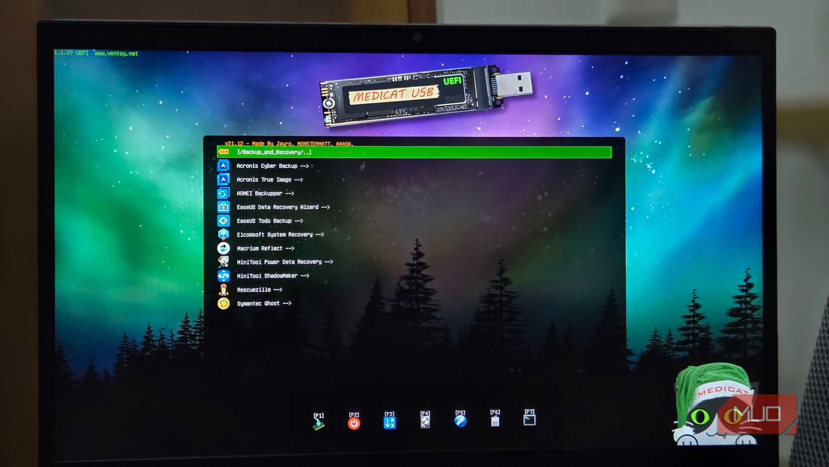 Medicate boot menu and recovery options