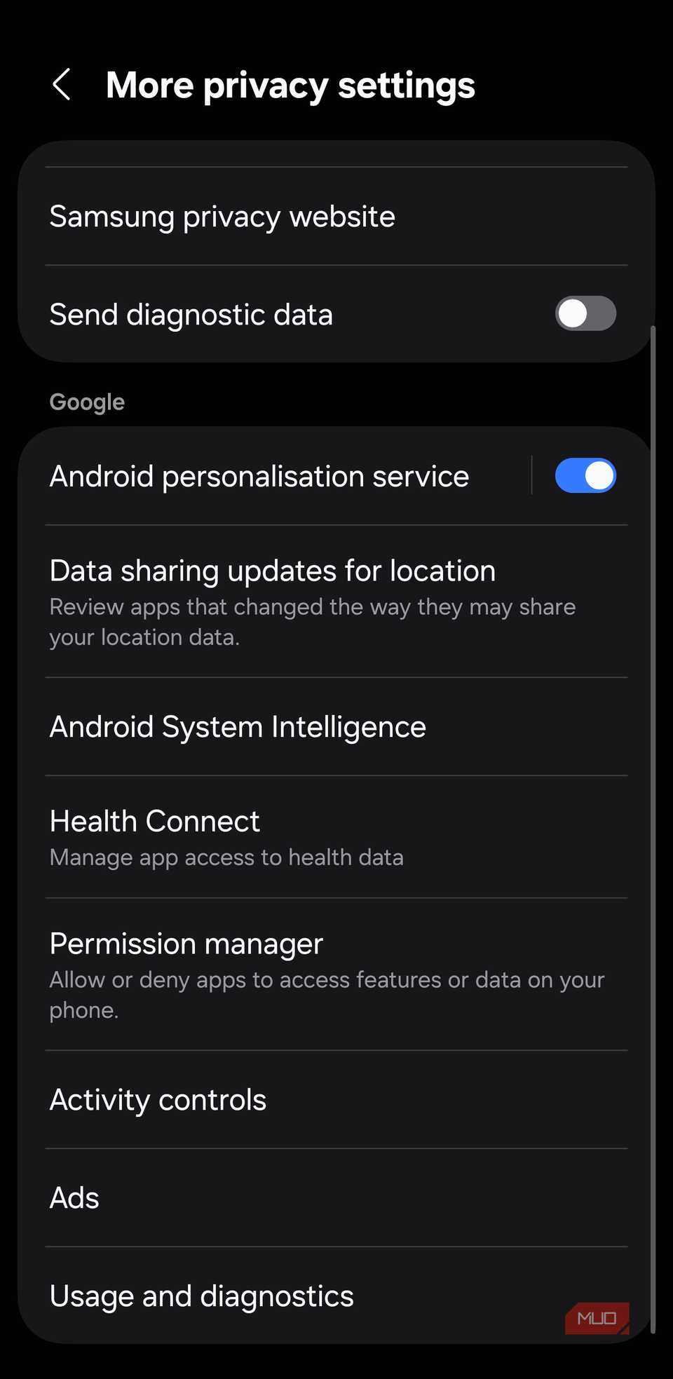 Privacy Setting Prototype These privacy settings on my phone keep Big Tech from tracking me