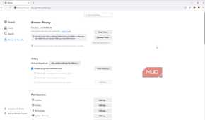 Mullvad browser privacy settings