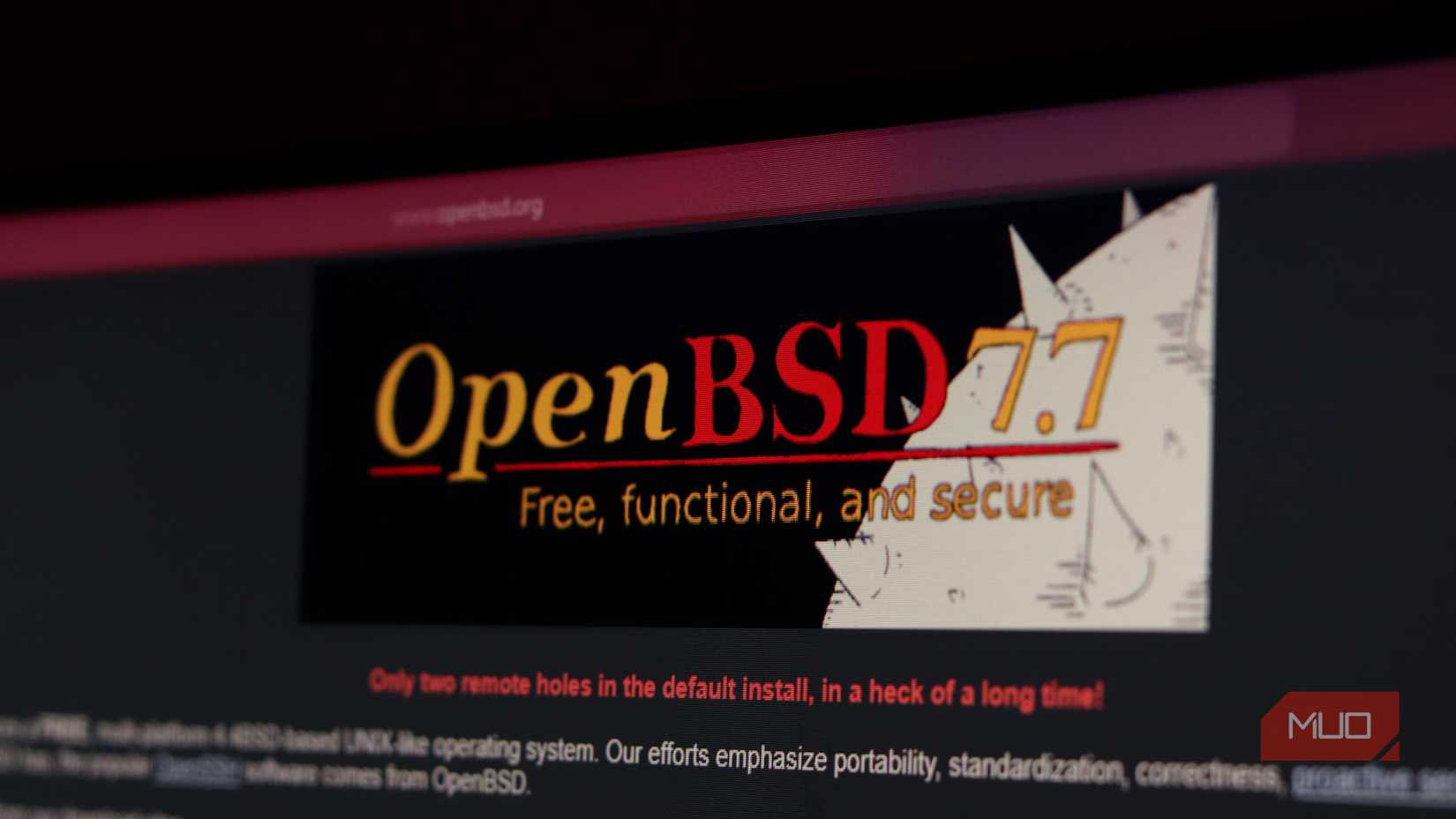OpenBSD logo on the official website. 