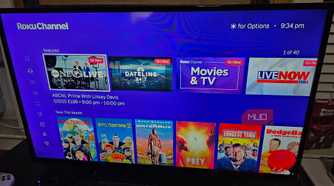 Opening the Roku Channel app to watch free movies and TV shows.