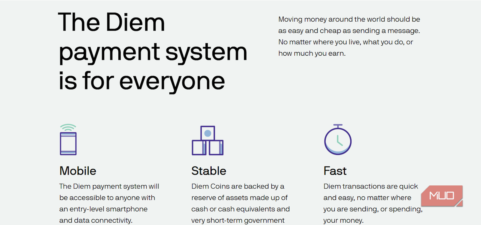 Overview of Diem payment system.