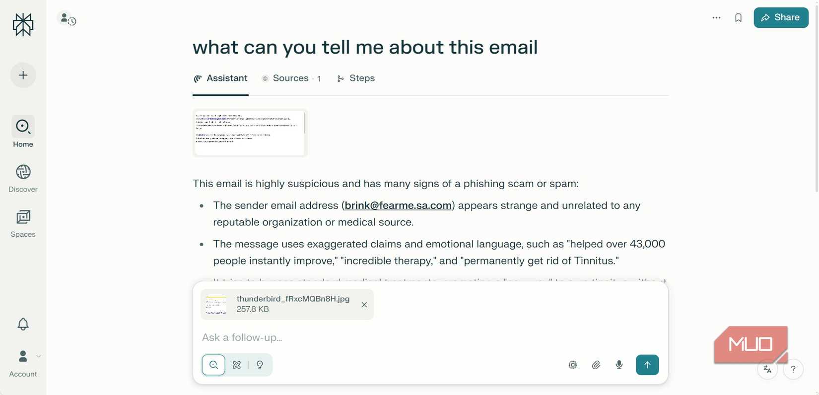 perplexity comet browser phishing email detection.
