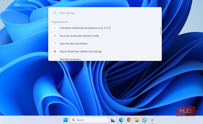 PowerToys Run on Windows 11 desktop