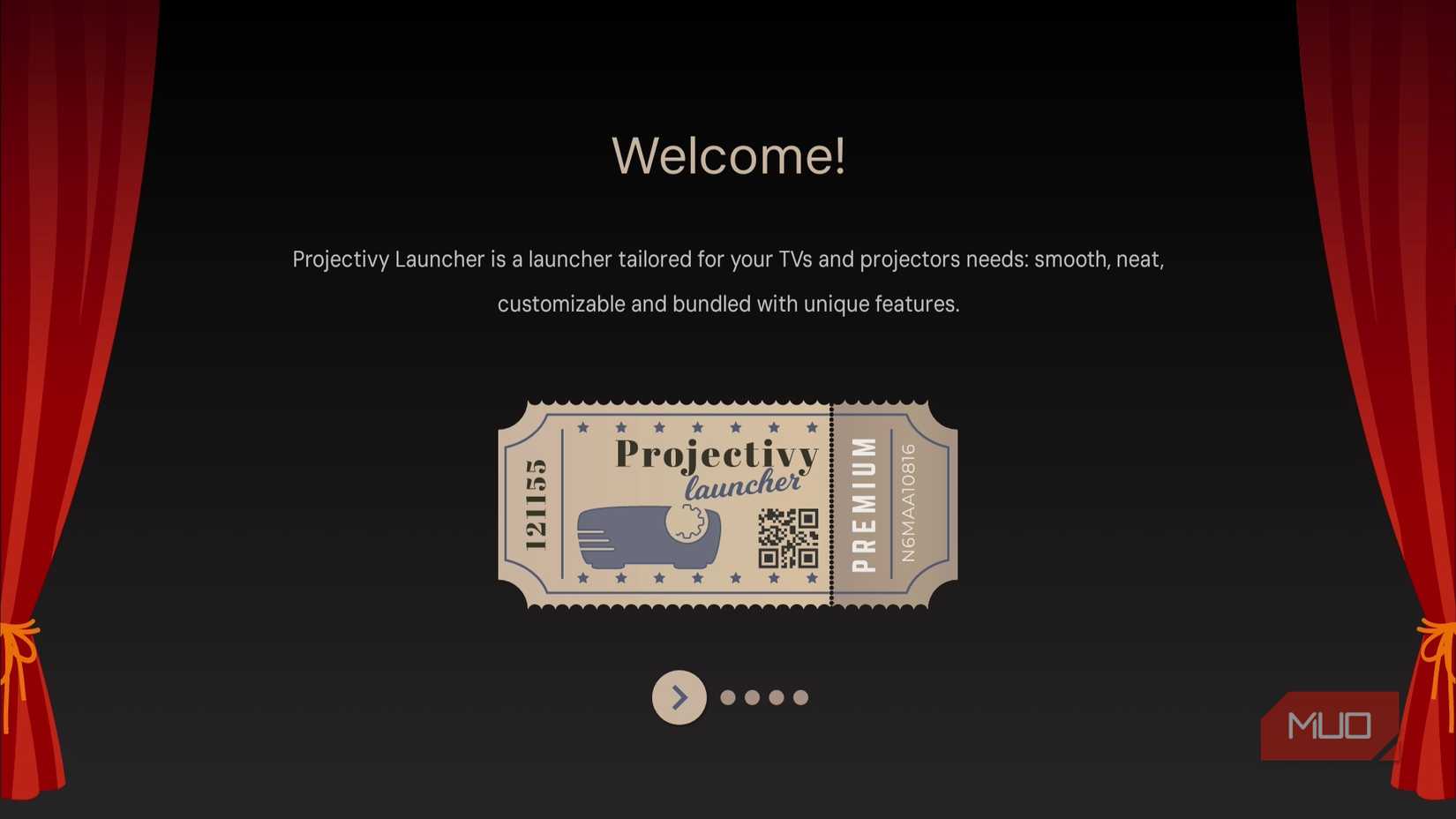 Projectivity launcher setup on TV