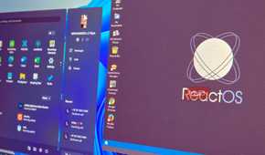 ReactOS and Windows 11 visble on the same display