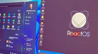 ReactOS and Windows 11 visble on the same display