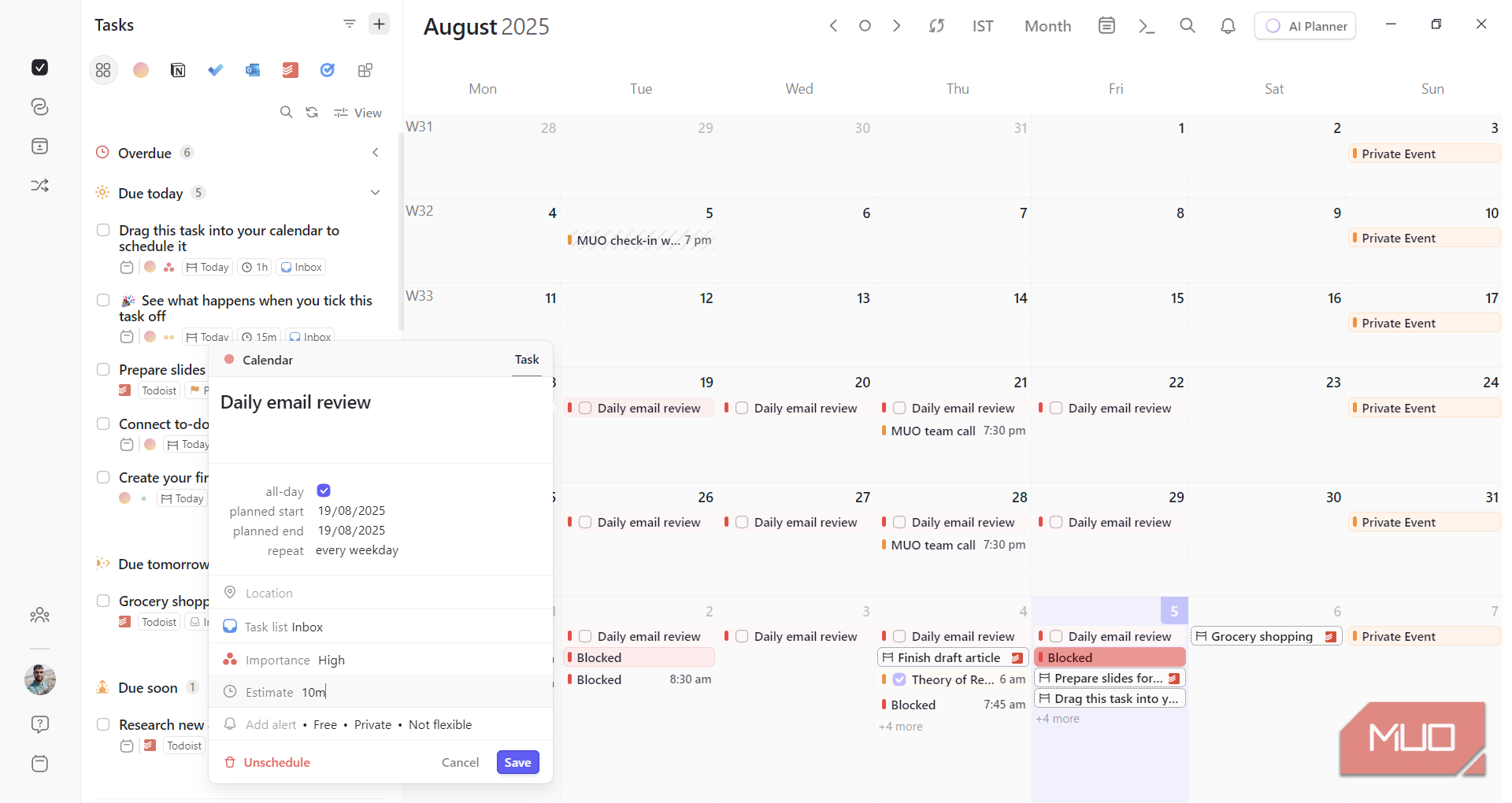 I started using this calendar-task manager combo and my days run smoother