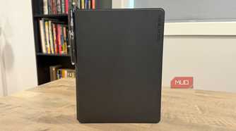 Rocketbook Pro standing on desk with pen