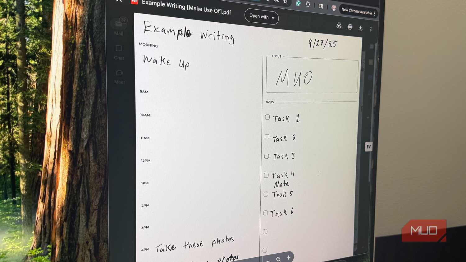 scanned notes via rocketbook app in email