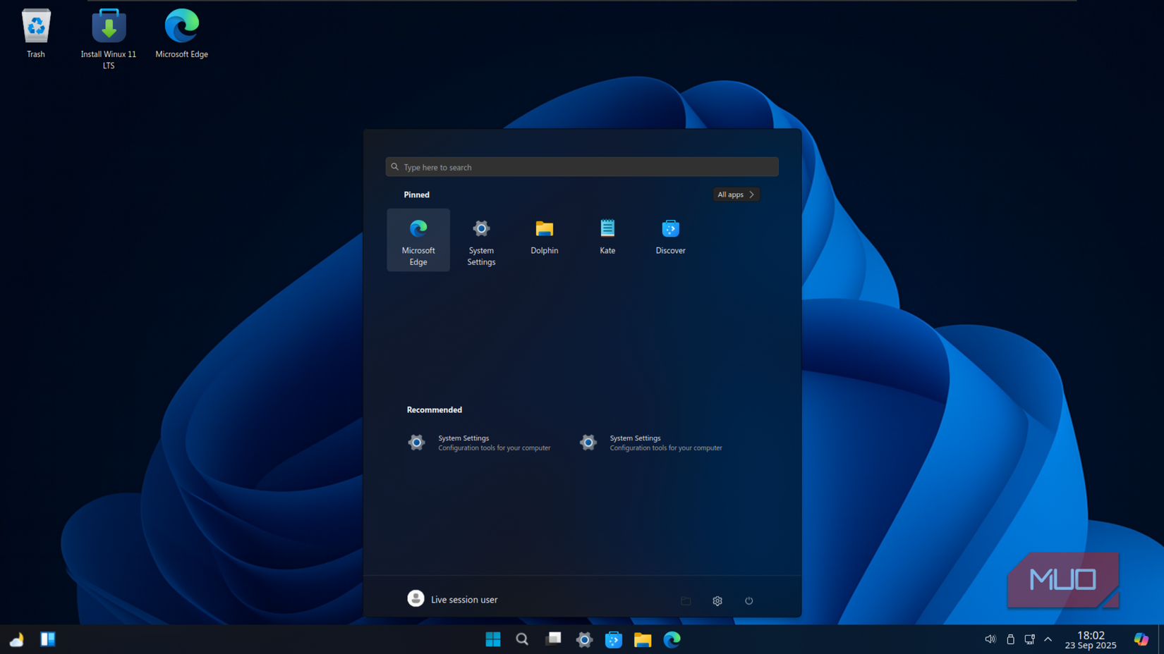 Winux Start Menu