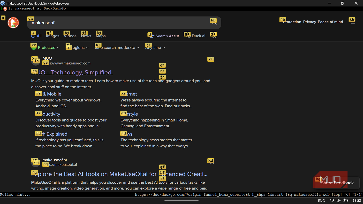 Duckduckgo Mouse These browsers let you ditch the mouse completely