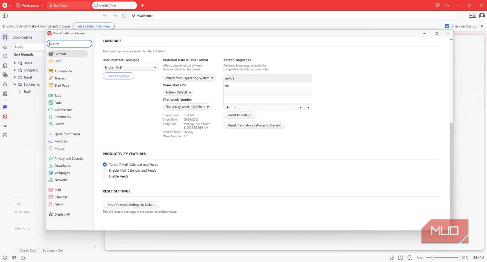 Setting up email on the Vivaldi email client
