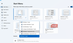 Start11 app customization options