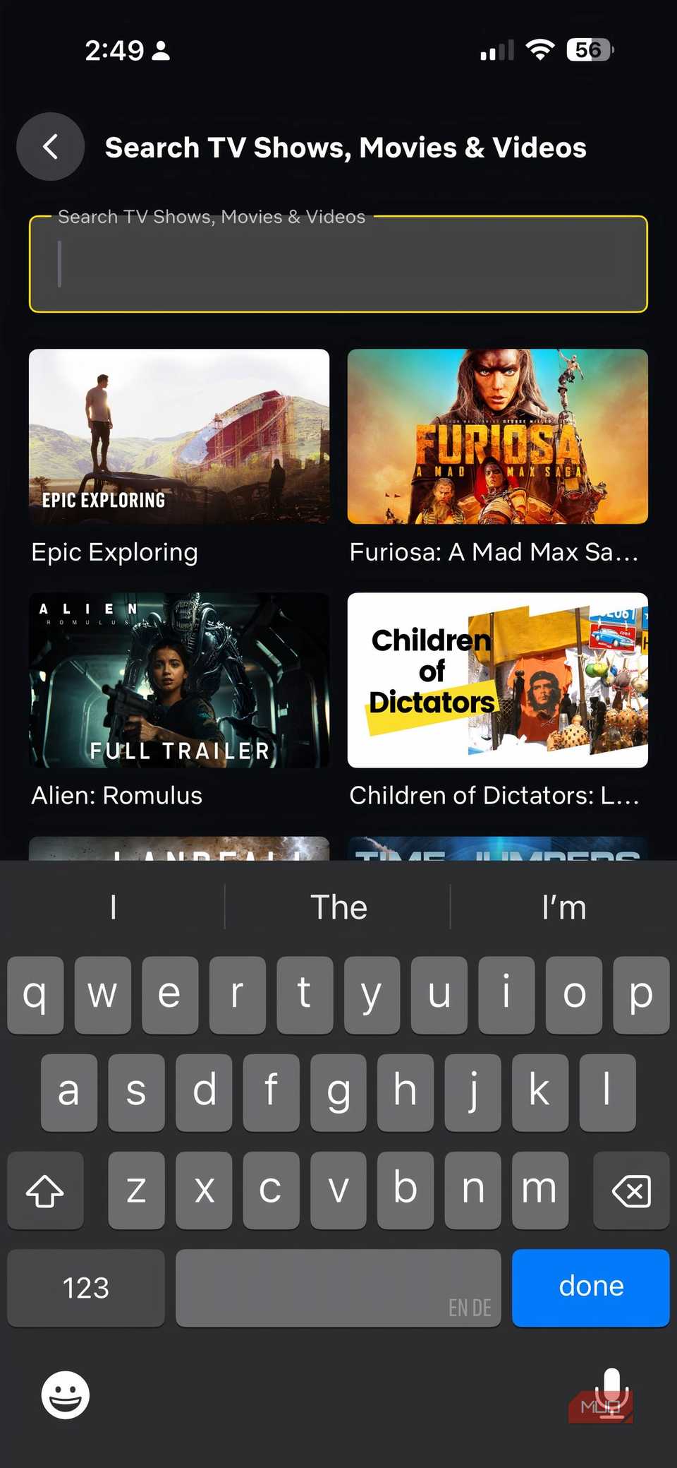 Screenshot of the Stirr app on iPhone.