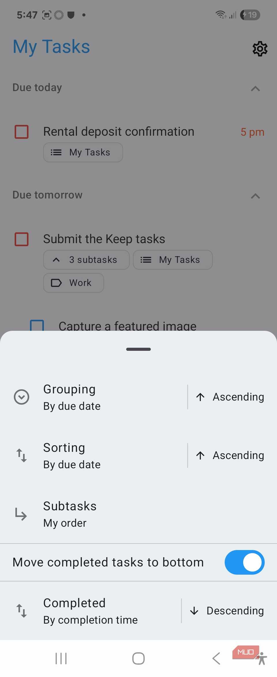 Tasks-org task management settings (3)