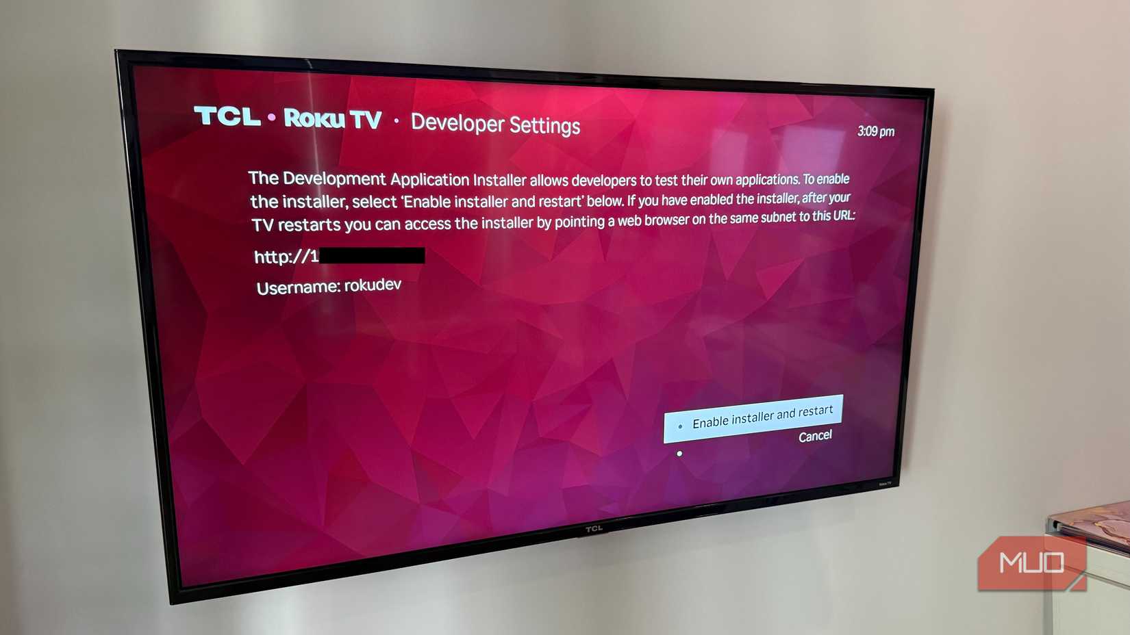 TCL Roku TV developer settings