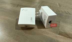 tp link powerline adapter on desk