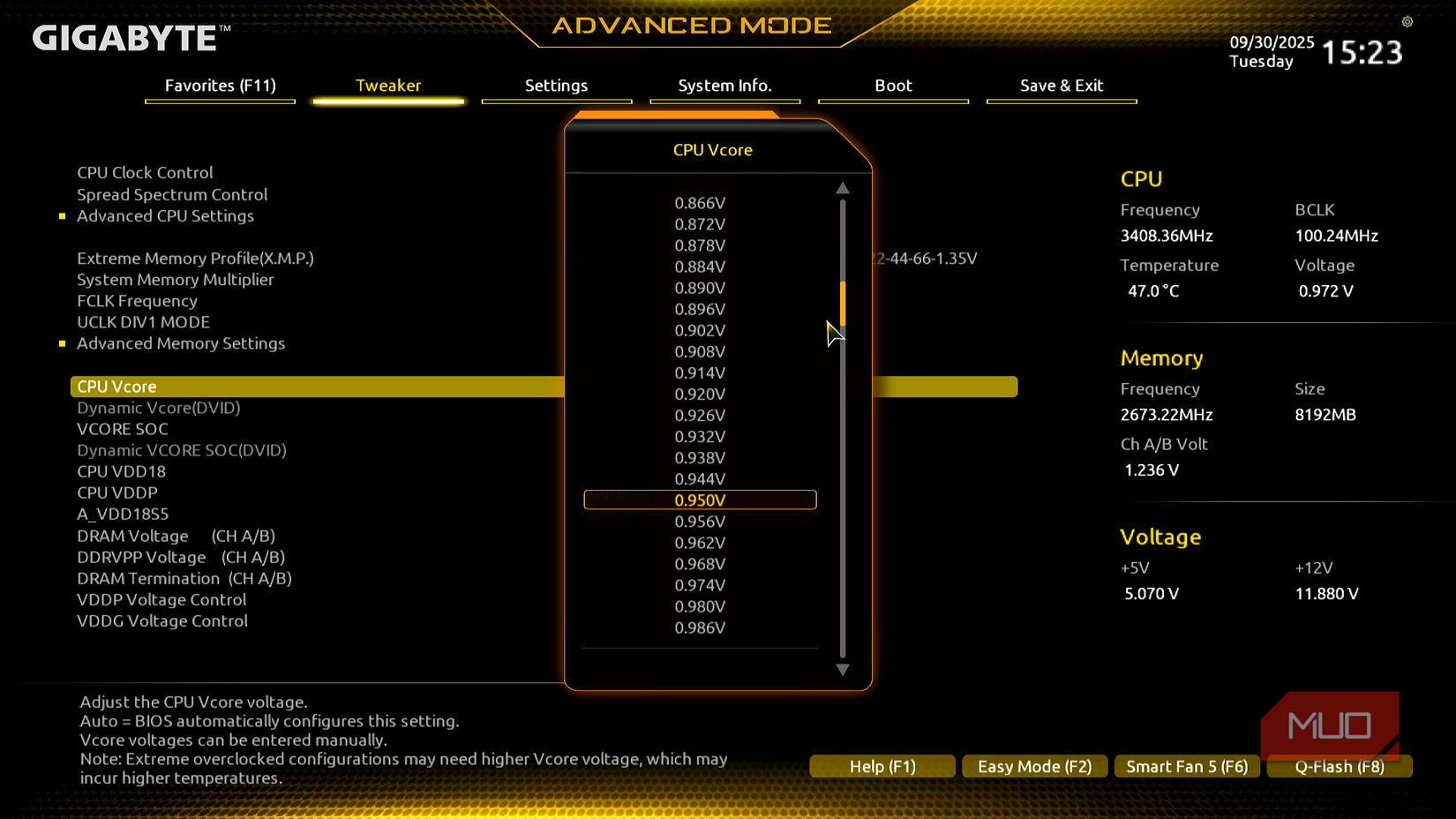 Undervolt CPU for lower temps with same performance