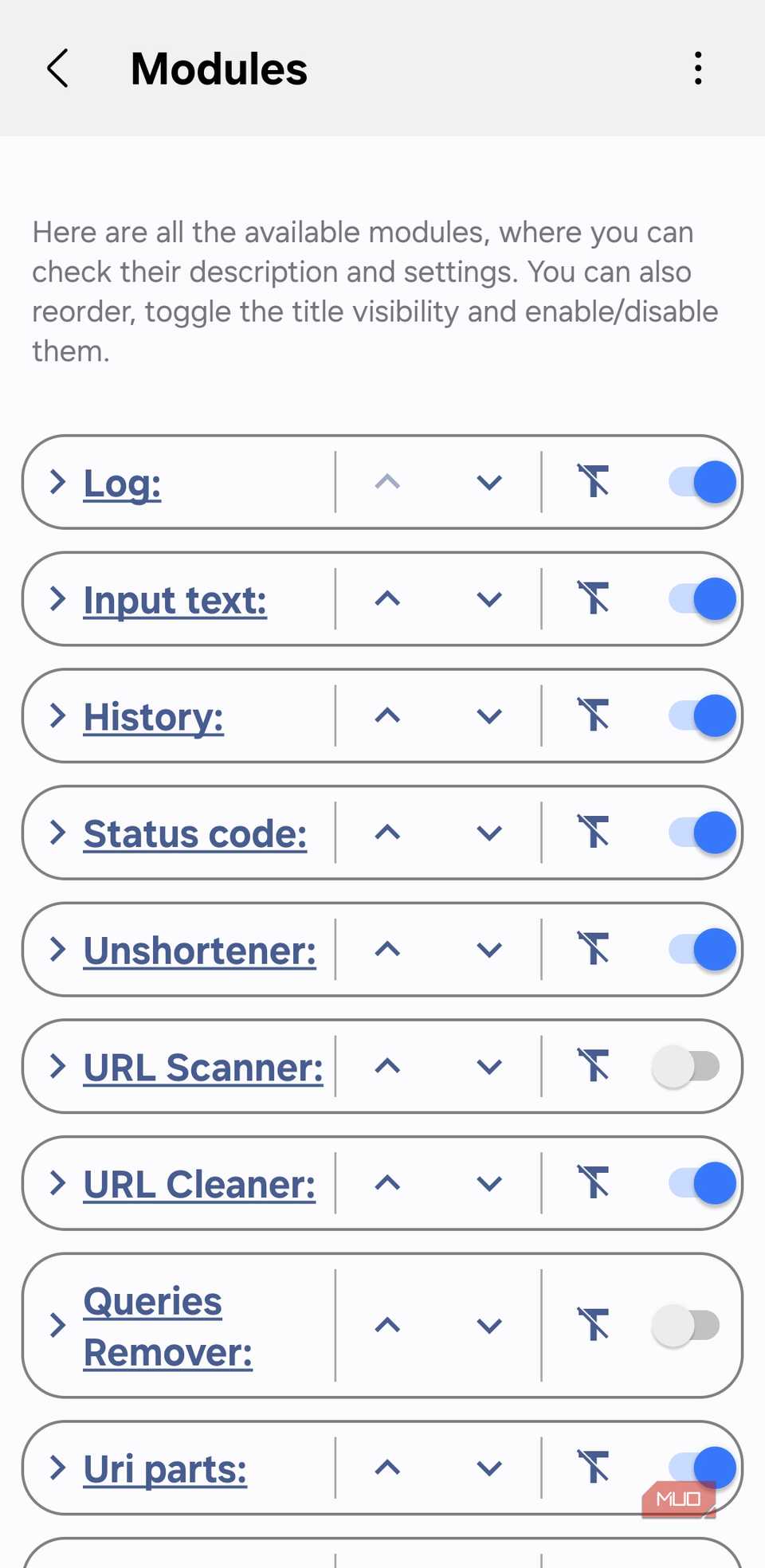 URLCheck app modules on Android