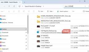 Using Search Filters in File Explorer