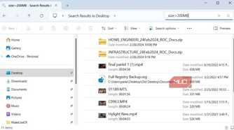 Using Search Filters in File Explorer