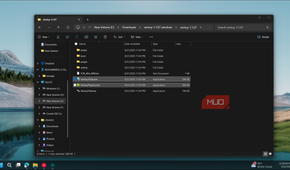 Ventoy2Disk-exe file showing in the File Explorer open on Windows 11