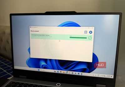 Windows 11 laptop showing file converter app
