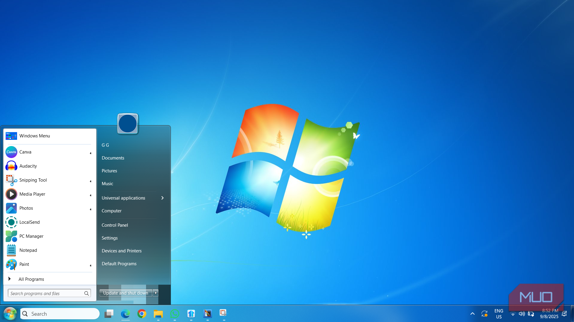 Windows 7 look on Windows 11