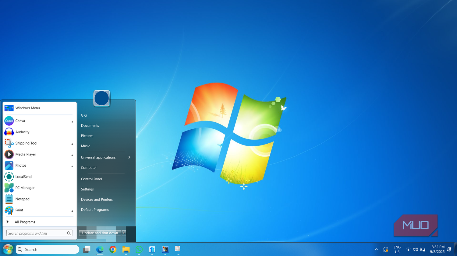 Windows 7 look on Windows 11