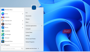 Windows 7 start menu on Windows 11
