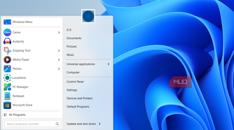 Windows 7 start menu on Windows 11