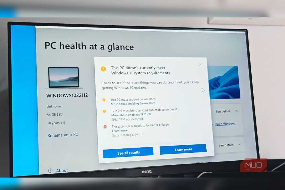 Windows health check tools can verify TPM compatibility alongside BIOS inspection