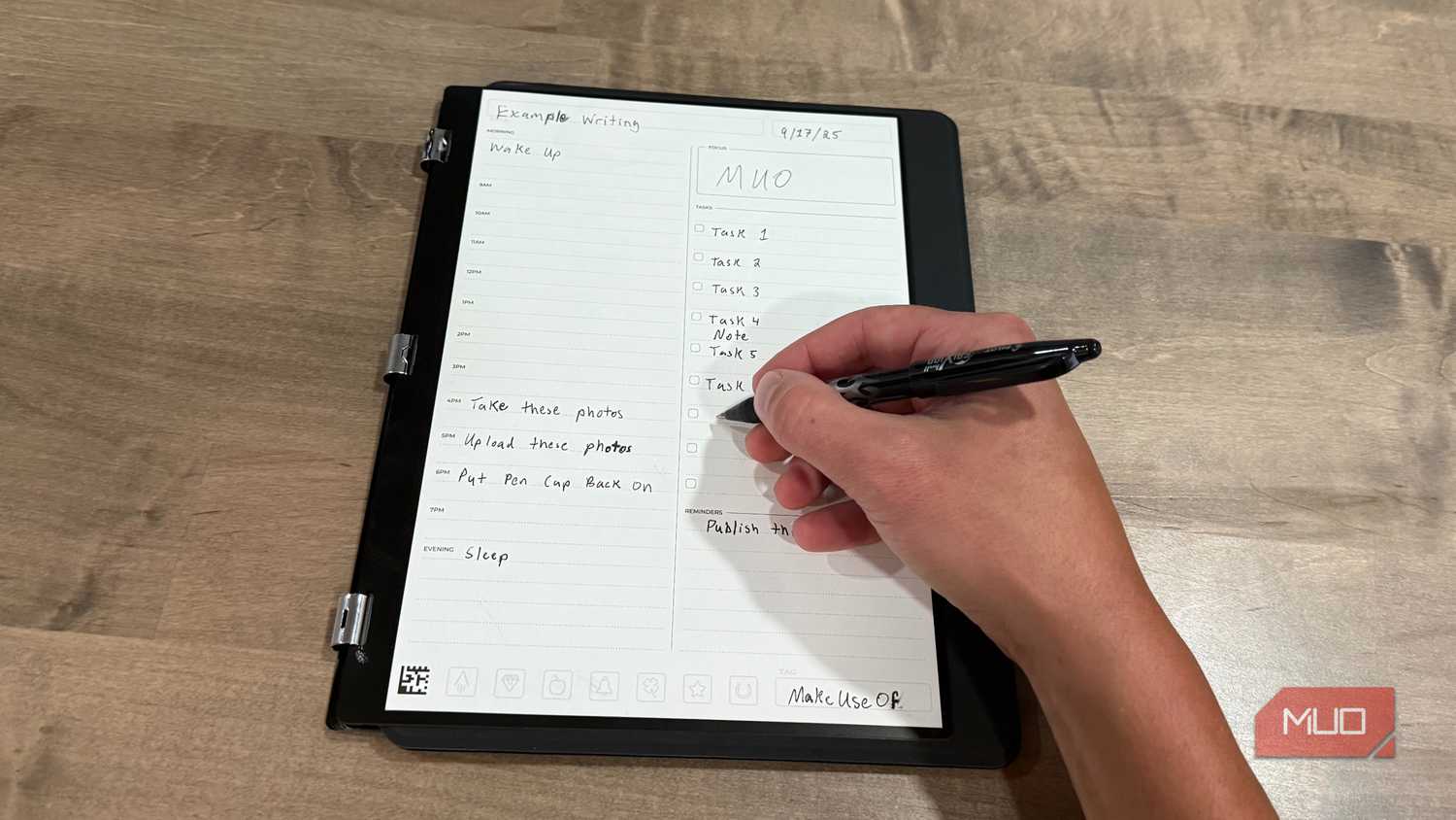 writing on Rocketbook Pro with erasable pen