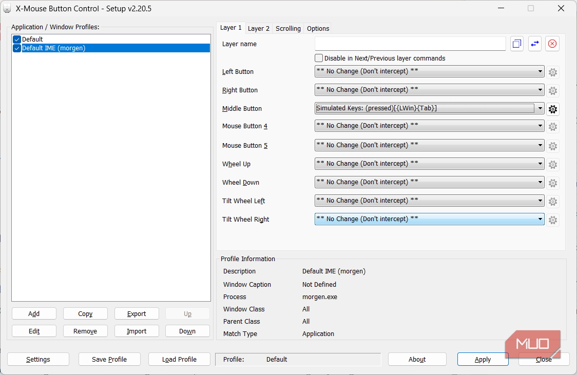 My middle mouse button was useless so I mapped it to run these useful ...