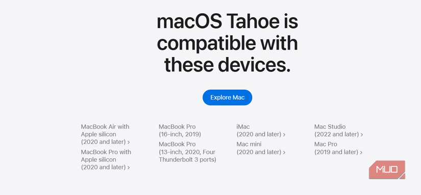 macOS Tahoe Compatibility